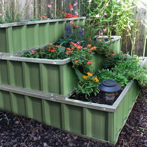 raised planter box metal|galvanized steel raised bed planter.